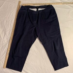 Talbots women’s 16 petite Perfect Crop Pants navy